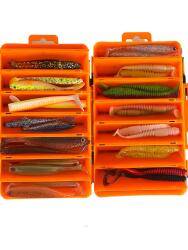 28’li Premium Silikon Yem Mix Kutu - (2/0–3/0 Jighead Uyumlu)