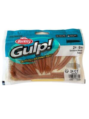 Berkley Gulp Saltwater Sandworm 5cm LRF Silikon Yem – Natural - 1