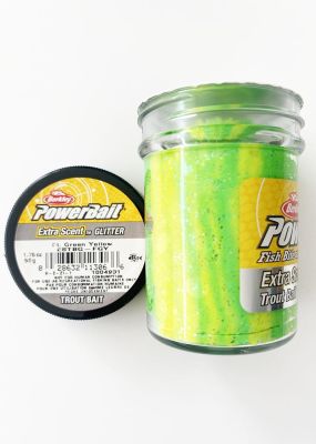 Berkley Power Bait Extra Scent Glitter - Fl. Green Yellow - 1