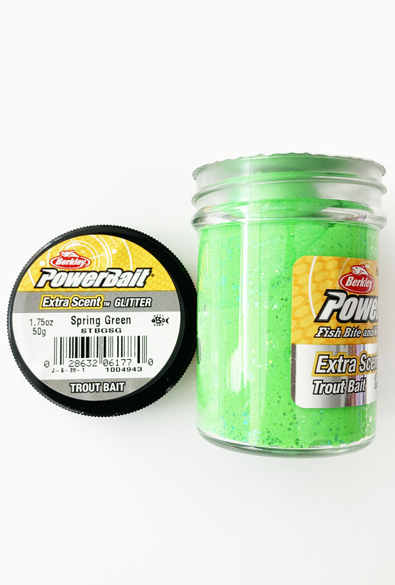 Berkley Power Bait Extra Scent Glitter - Spring Green
