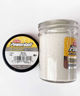 Berkley Power Bait Extra Scent Glitter - White