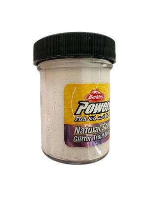 Berkley Power Bait Garlic Natural Scent Glitter - White - 1