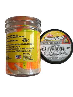 Berkley Power Bait Natural Scent Garlic Worm - Tequila Fire - 2