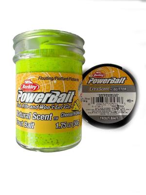 Berkley Power Bait Natural Scent Glitter - Chartreuse/Peynirli - 1