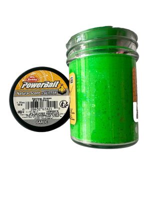Berkley Power Bait Scent Glitter Garlic - Spring Green