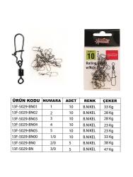 Captain 5029 Kilitli Klips Fast 10 Adet Paket Black Nikel - 2