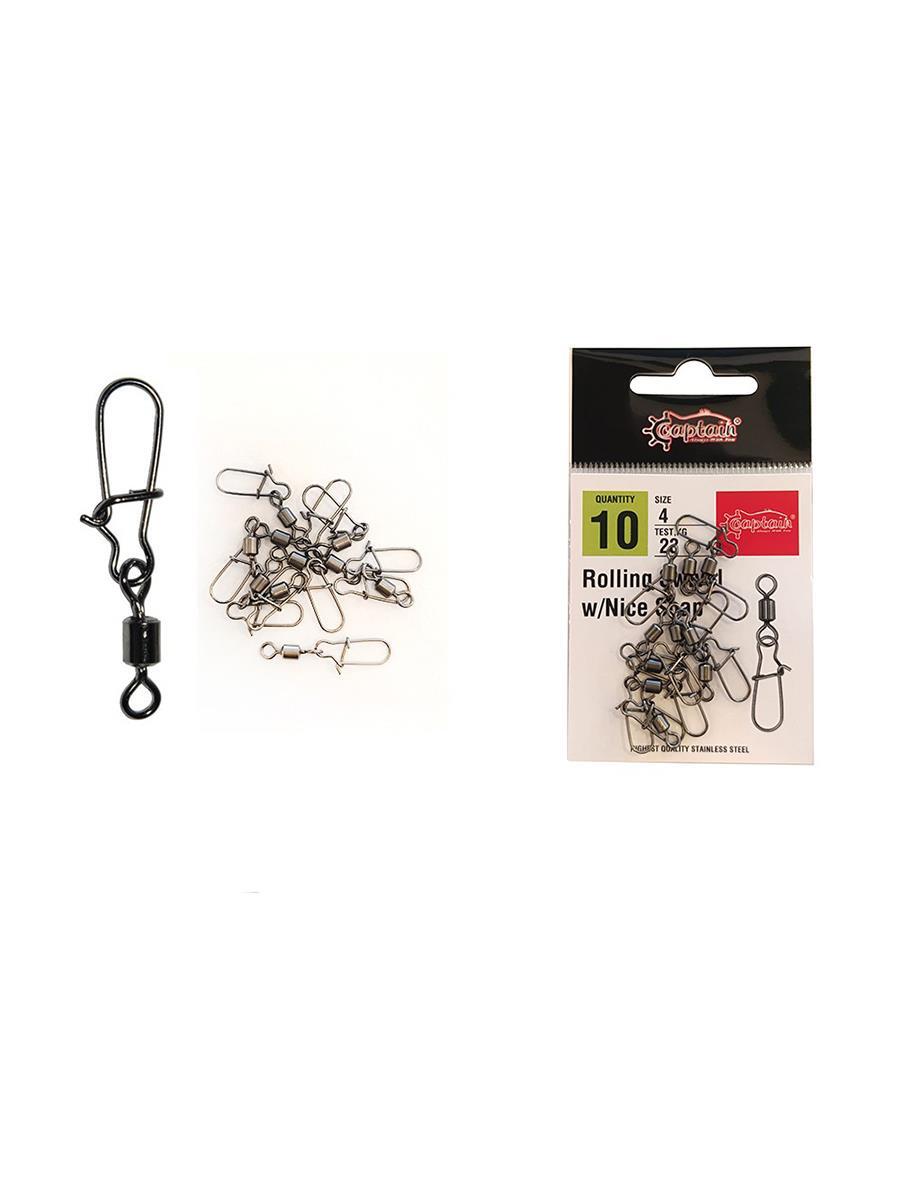 Captain 5029 Kilitli Klips Fast 10 Adet Paket Black Nikel
