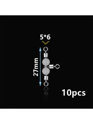 Captain 5049 Üçlü Boncuklu Fırdöndü 10 Adet Paket Black Nikel 27mm - 2