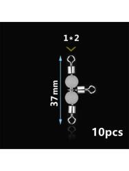 Captain 5049 Üçlü Boncuklu Fırdöndü 10 Adet Paket Black Nikel 37mm - 2