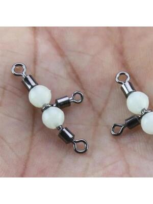 Captain 5049 Üçlü Boncuklu Fırdöndü 10 Adet Paket Black Nikel 37mm - 3