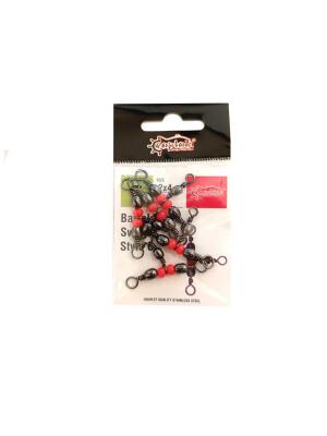 Captain 5129 Üçlü Boncuklu T Fırdöndü 5 Adet Black Nikel - 1