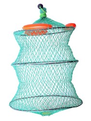 Captain 6612 File Livar Şamandralı Balık Sepeti 18mm Göz 40x60cm - Captain