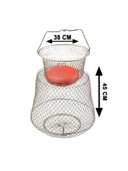 Captain Şamandıralı Tel Livar Balık Sepeti 12mm Göz 38x45cm - Captain