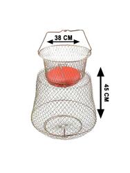Captain Şamandıralı Tel Livar Balık Sepeti 12mm Göz 38x45cm - Captain
