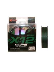 Captain X12 Power PE 12 Örgü Spin İp Misina 150mt Dark Green - Captain