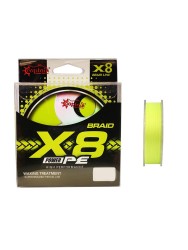 Captain X8 Power PE 8 Örgü Spin İp Misina 150mt Lemon Yellow - Captain