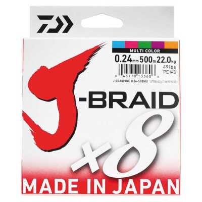Daiwa JBraid 8B 500M Multi Color İp Misina - 1