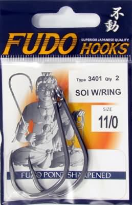 FUDO 3401 SOI DELİKLİ BLACK NIKEL Olta İğnesi - 2