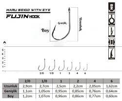 Fujin Maru Seigo With Eye Çapraz Delikli Olta Kancası - 2