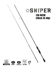 Fujin - Fujin Sniper 240cm 10-40gr Spin Kamış