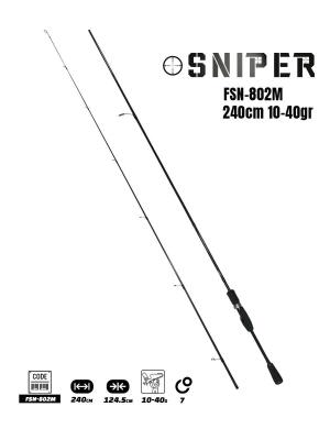 Fujin Sniper 240cm 10-40gr Spin Kamış - 1
