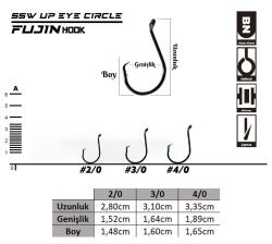 Fujin SSW Up Eye Circle Delikli Yemli Kancası - 2