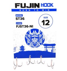 Fujin ST36 Üçlü Maket Balık iğnesi Nickel - Thumbnail