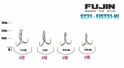 Fujin ST36 Üçlü Maket Balık iğnesi Nickel - 2