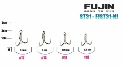 Fujin ST36 Üçlü Maket Balık iğnesi Nickel - 2