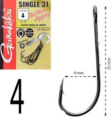 GAMAKATSU Single Hook 31 LRF Olta İğnesi - Black - 2