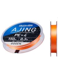 Gosen Answer Ajing PE4 Örgü LRF İp Misina 150mt Orange - Gosen