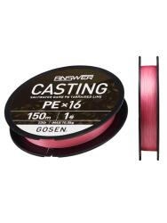 Gosen X16 Casting Answer PE 16 Örgü İp Misina 150mt Pink - 1
