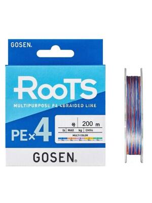 Gosen X4 Roots PE 4 Örgü Spin İpi 200mt Multi Color - 1