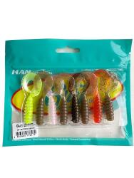 Hanfish Gurt 60mm 8 Adet Silikon Yem ( Mix Paket 5) 6 Farklı Renk - HanFish