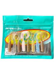 Hanfish Gurt 60mm 8 Adet Silikon Yem Mix Paket 6 Farklı Renk - HanFish