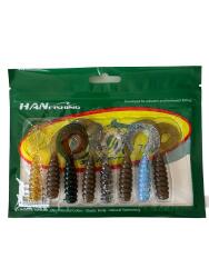 Hanfish Gurt 70mm 8 Adet Silikon Yem ( Mix Paket 4) 5 Farklı Renk - HanFish