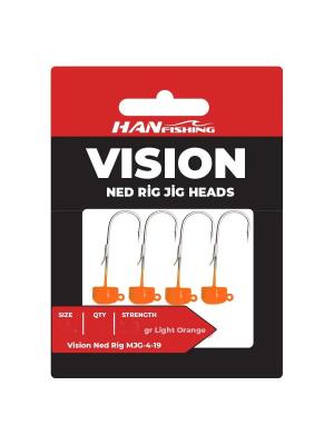 Hanfish Vision Ned Rig Light Orange Jig Head - 1
