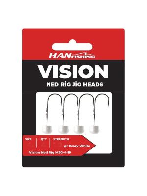 Hanfish Vision Ned Rig Peary White Jig Head - 1