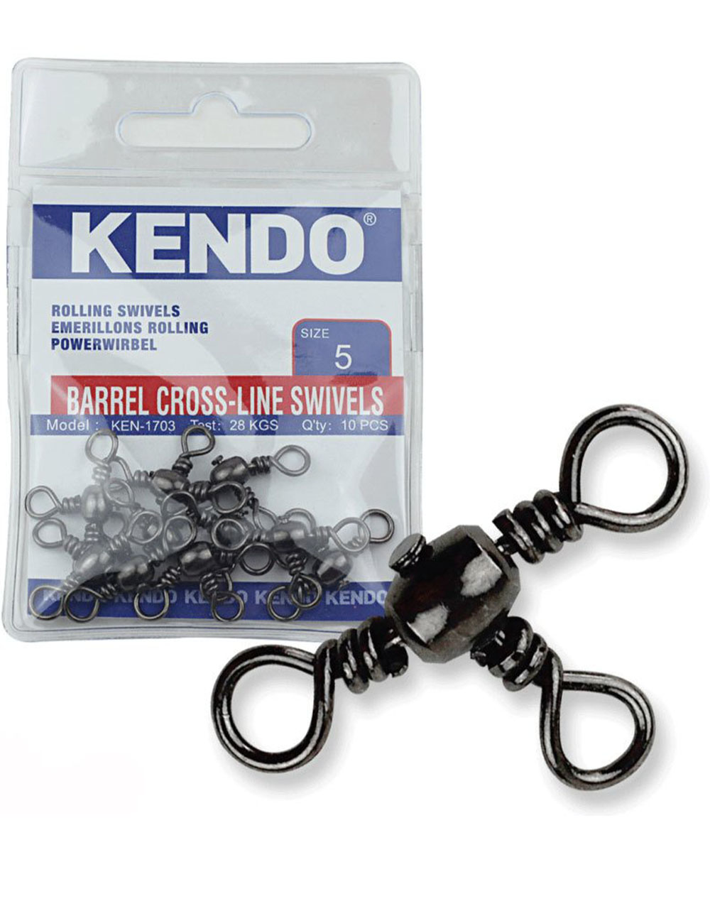 KENDO - Kendo Barrel Cross-Line Swivels 10 Adet