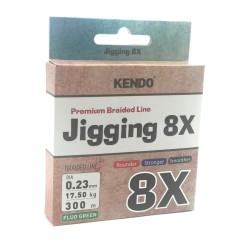 Kendo Jigging 8X Flash 300m Örgü İp Misina - FLUO GREEN - Kendo