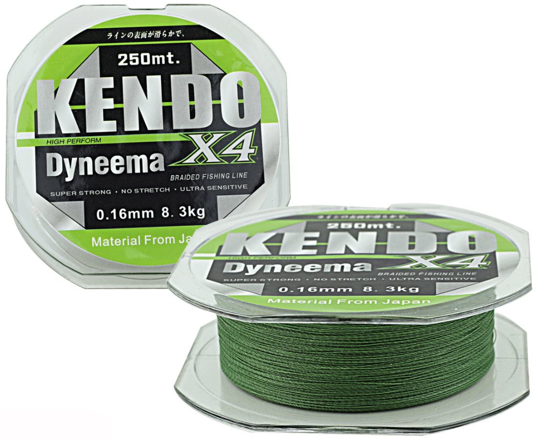 KENDO - Kendo X4 Dyneema Green 250m Örgü İp Misina 