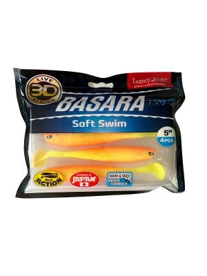 Lucky John Basara 3D Soft Swim 5'' 12.7cm 10gr 4P Silikon Yem – PG03 - 1