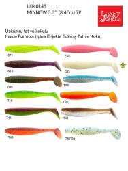 Lucky John Minnow 3.3'' 8.38cm 7 Adet Silikon Yem - 2