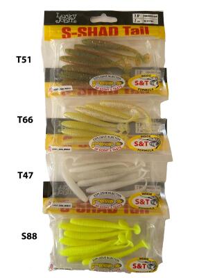 Lucky John S-Shad Tail 2.8'' (7.11 cm) 7P Silikon Yem - 2