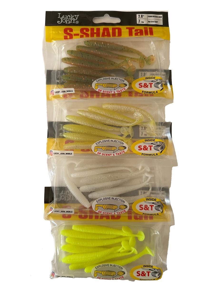 Lucky John S-Shad Tail 2.8'' (7.11 cm) 7P Silikon Yem