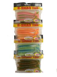Lucky John S-Shad Tail 3.8'' 9.65cm 5P Silikon Yem - Lucky John