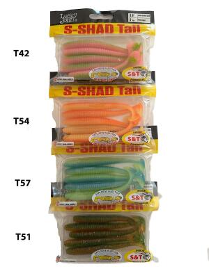 Lucky John S-Shad Tail 3.8'' 9.65cm 5P Silikon Yem - 2