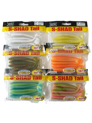 Lucky John S-Shad Tail 3.8'' 9.65cm 5P Silikon Yem - 1