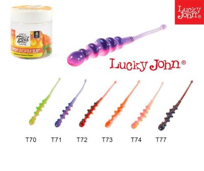 Lucky John Tipsy Worm 2.3inch 5.8cm Silikon Yem