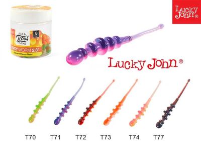Lucky John Tipsy Worm 2.3inch 5.8cm Silikon Yem - 2